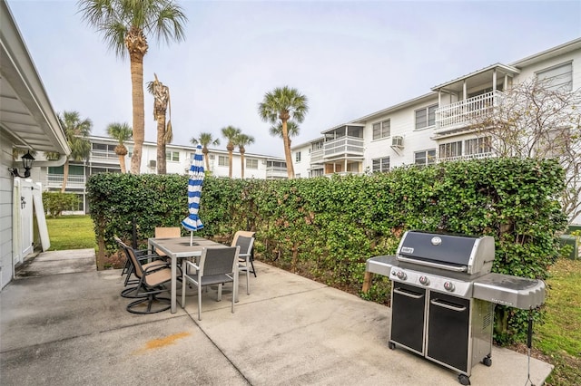 view of patio / terrace featuring a grill