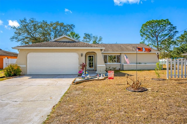 ranch-style house with a garage