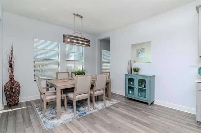 dining room featuring light wood-type flooring