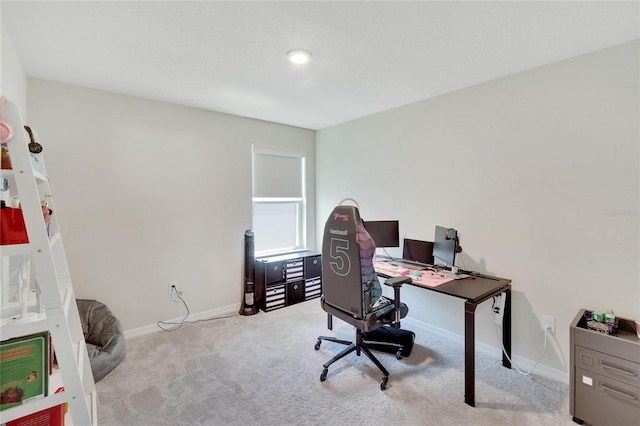 view of carpeted office