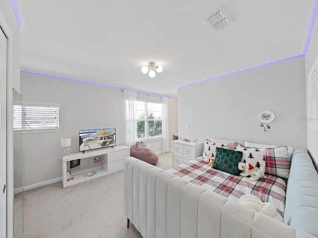 view of carpeted bedroom