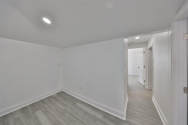 empty room featuring light hardwood / wood-style floors