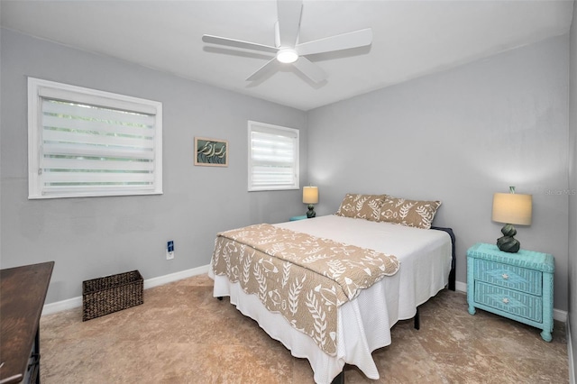 bedroom with ceiling fan