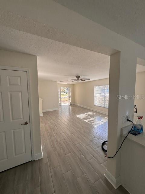 empty room with a textured ceiling