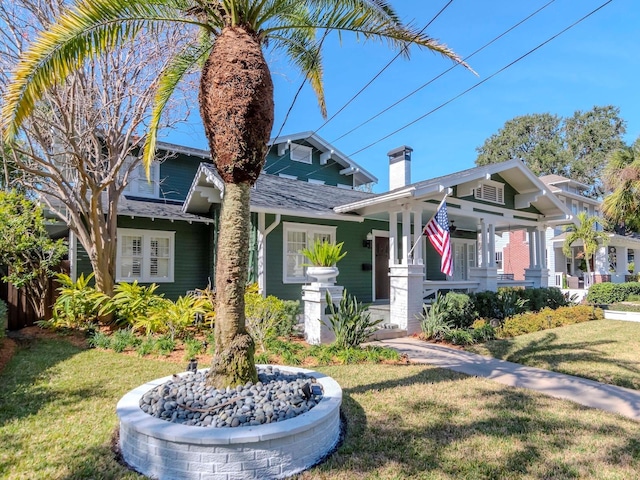 view of front of house with a front yard