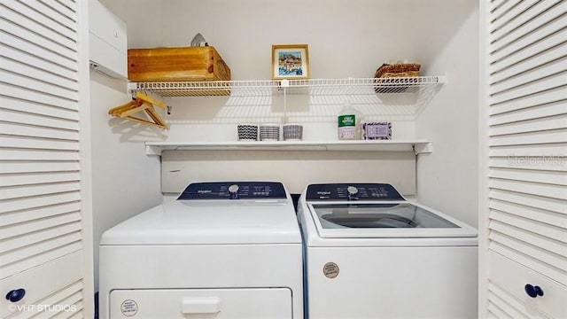 washroom featuring separate washer and dryer