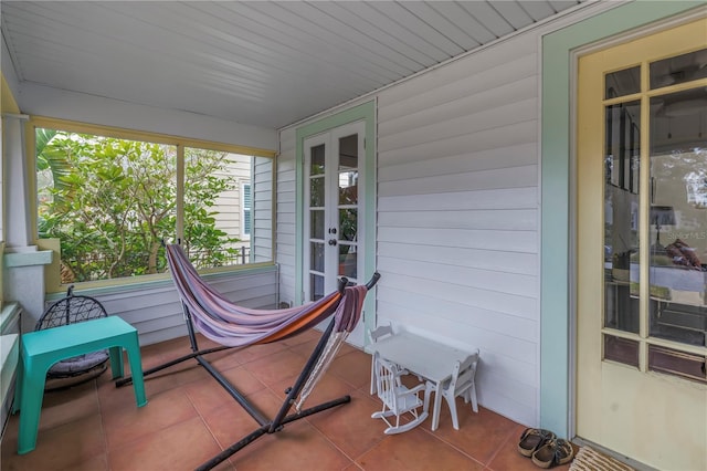 view of sunroom