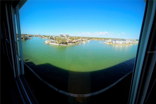 view of water feature