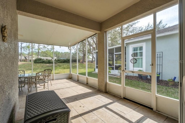 view of sunroom