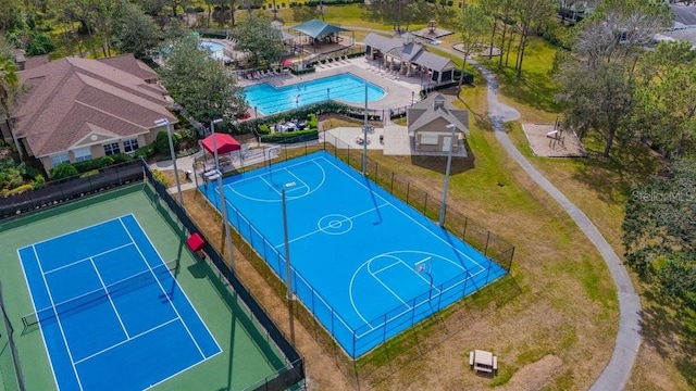 view of sport court with tennis court