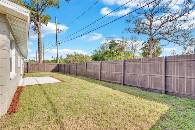 view of yard featuring a patio