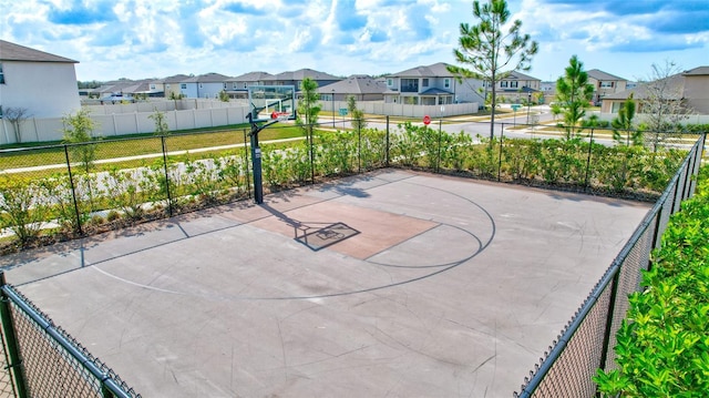 view of patio with basketball court