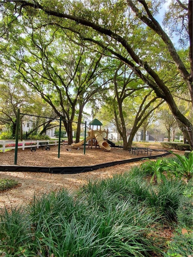 view of play area