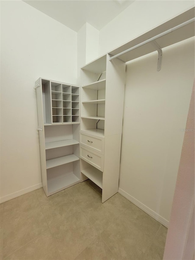 view of walk in closet