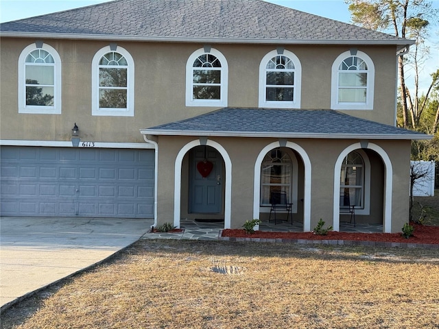 view of front of house featuring a garage