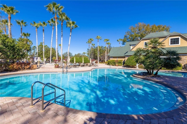 view of pool with a patio area