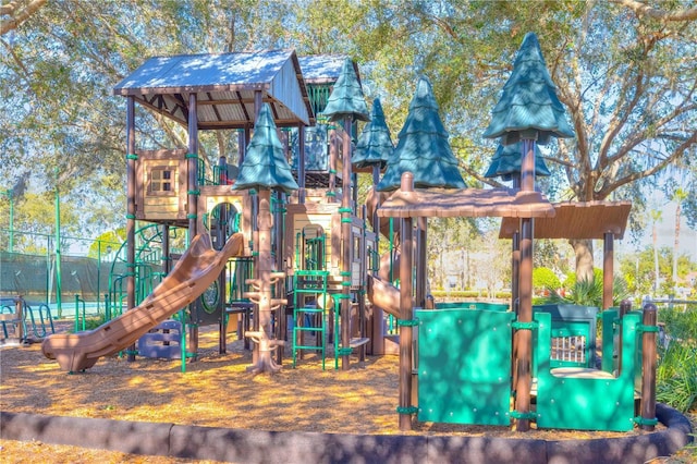 view of jungle gym