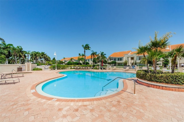 view of pool with a patio