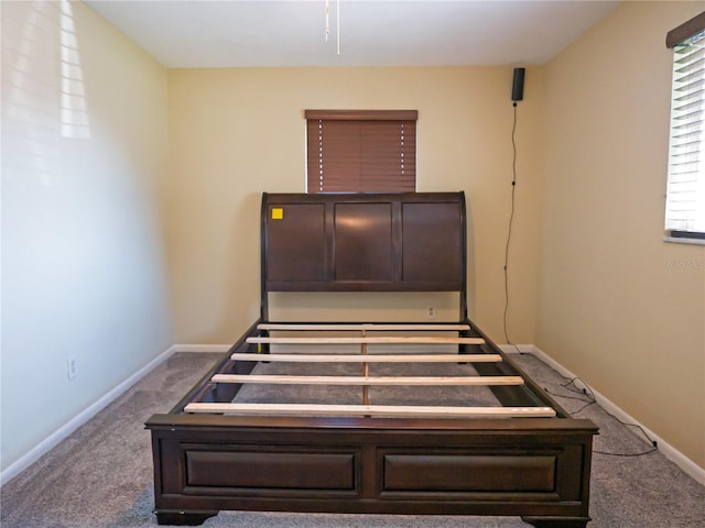 bedroom with carpet