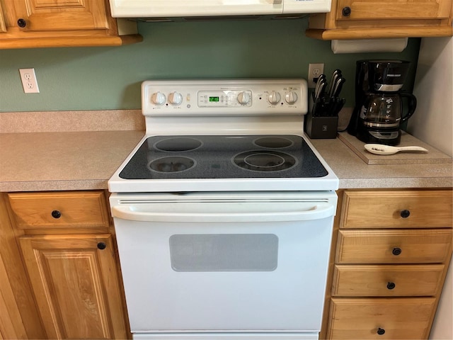 kitchen with electric range