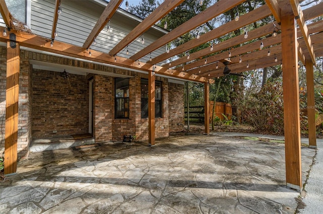 view of patio / terrace with a pergola