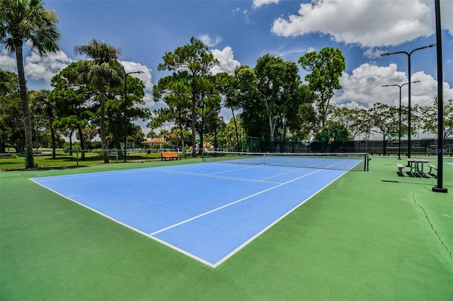 view of tennis court