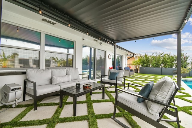 view of patio / terrace featuring an outdoor hangout area