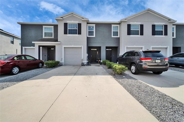 view of property featuring a garage