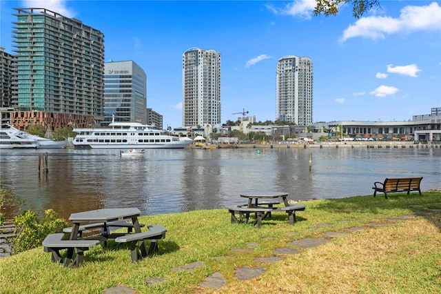 view of water feature