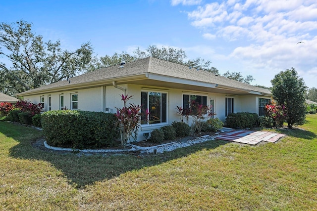 exterior space with a yard