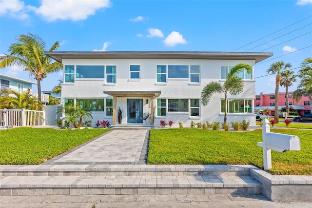 view of front of house with a front yard