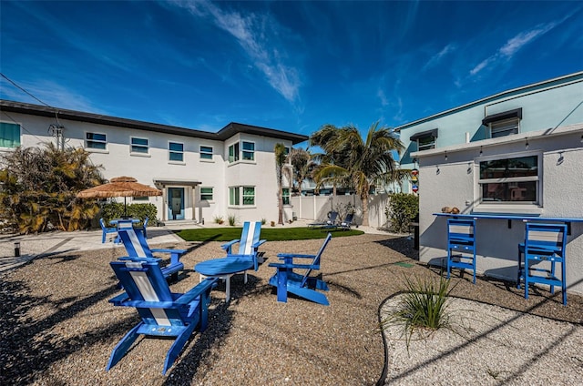 view of property's community featuring a patio area