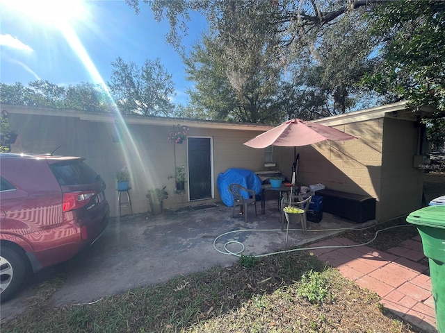 rear view of property with a patio area