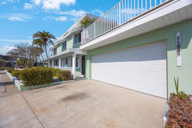 view of home's exterior with a garage