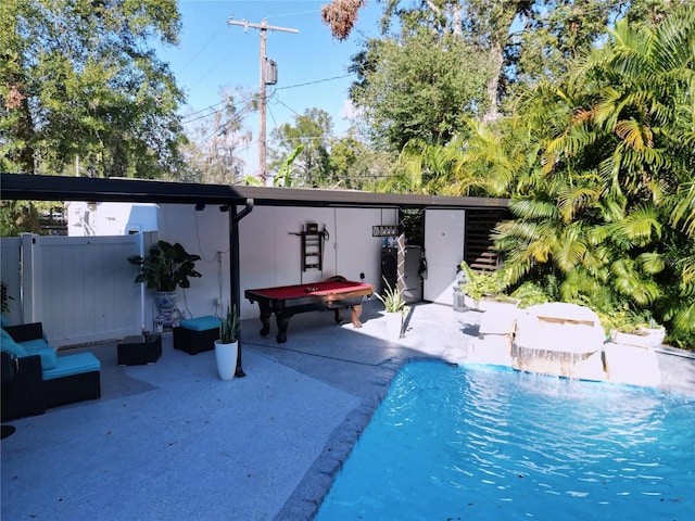3911 Auburndale Ave, Orlando, FL 32839 - view of swimming pool featuring pool water feature and a patio area