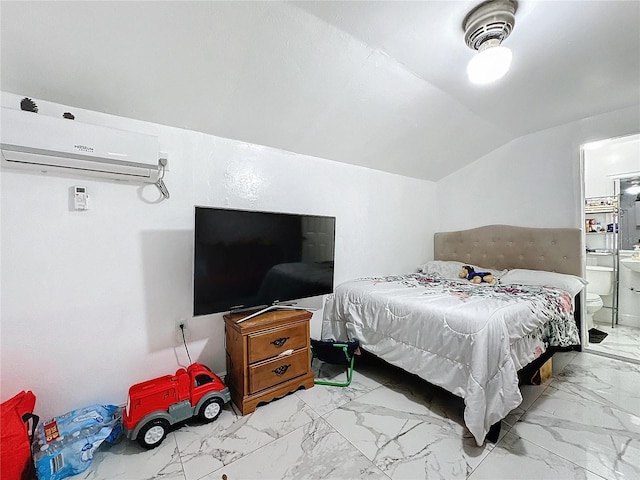 3911 Auburndale Ave, Orlando, FL 32839 - bedroom with vaulted ceiling and a wall unit AC