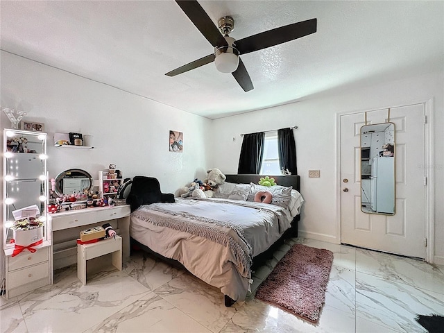 3911 Auburndale Ave, Orlando, FL 32839 - bedroom with ceiling fan and a textured ceiling