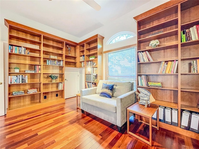 sitting room featuring hardwood / wood-style flooring