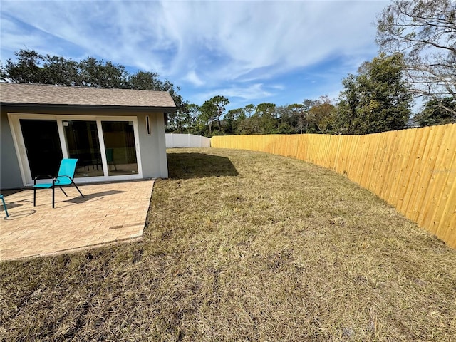 view of yard with a patio