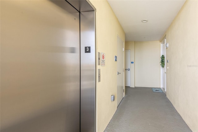 hallway with elevator