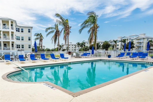 view of pool with a patio area