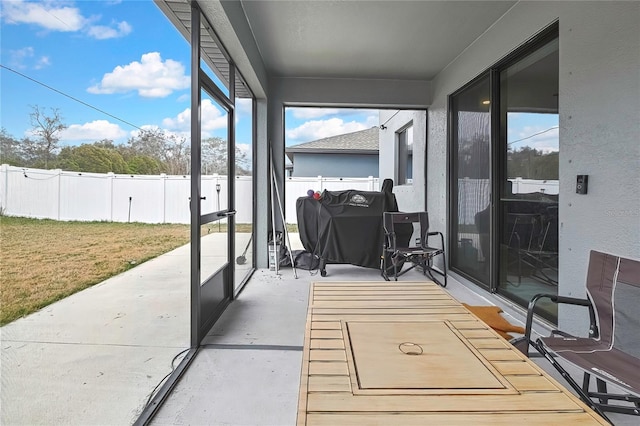 view of sunroom / solarium