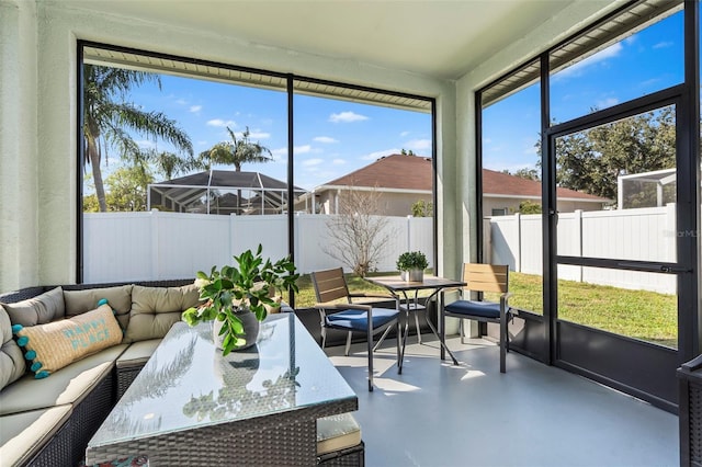 view of sunroom / solarium