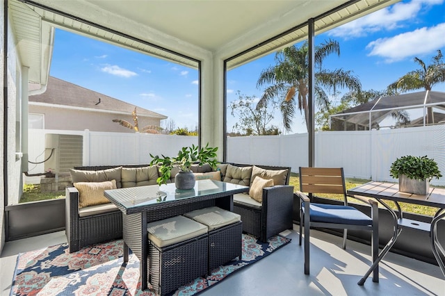 view of sunroom / solarium