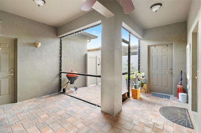 interior space with a patio area