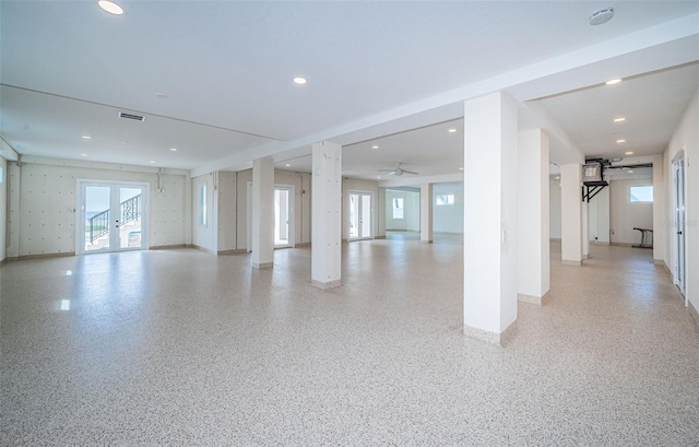 interior space featuring french doors