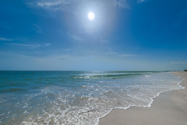 water view featuring a beach view