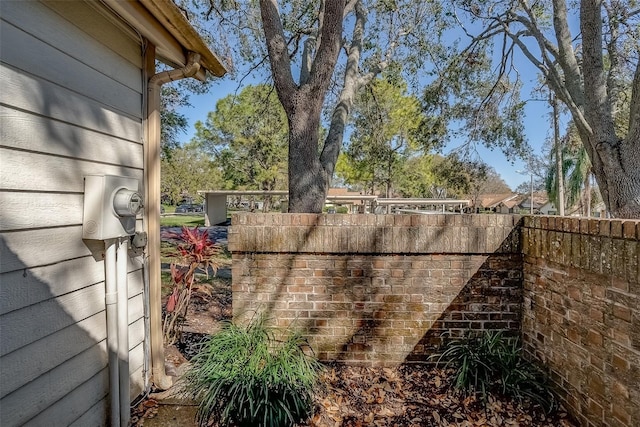 exterior space with fence