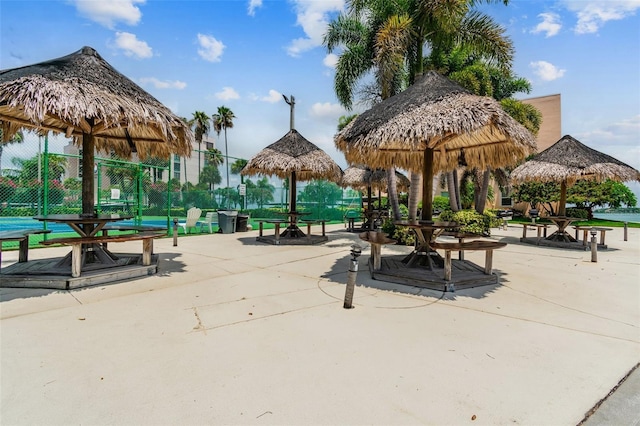 surrounding community with a gazebo