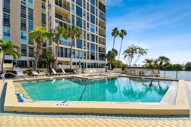 view of pool with a patio